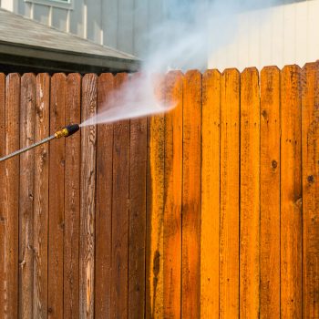 Pressure Washing Wooden Fence